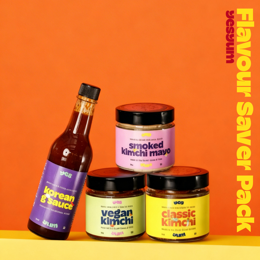 YesYum Flavour Pack – Korean G Sauce + 2 Kimchi Jars (Build Your Bundle)