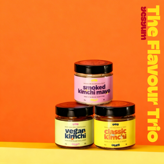 YesYum Flavour Trio – Classic Kimchi, Vegan Kimchi & Smoked Kimchi Mayo