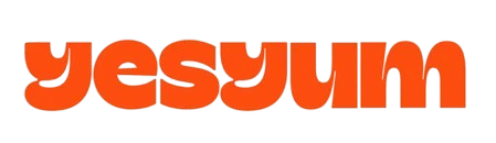 Orange 'yesyum' logo on a white background